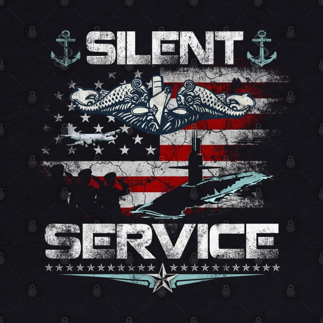 Submarine Veteran Shirt Submariner Silent Service - Gift for Veterans Day 4th of July or Patriotic Memorial Day by Oscar N Sims